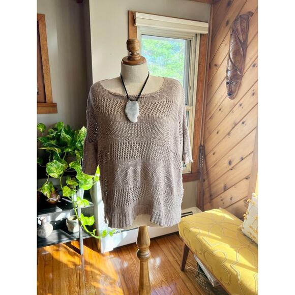 Earthy Knit Sweater Shirt - Picture 1 of 5